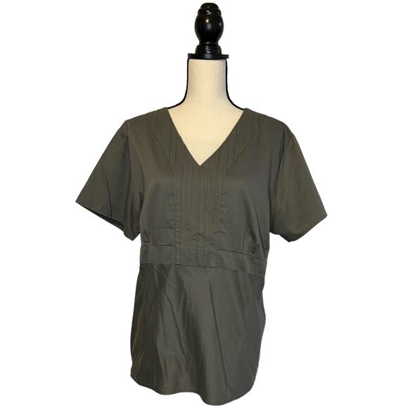 Grey's Anatomy by Barco Women's Scrubs Top Size XL Charcoal Gray V-Neck - Picture 2 of 6